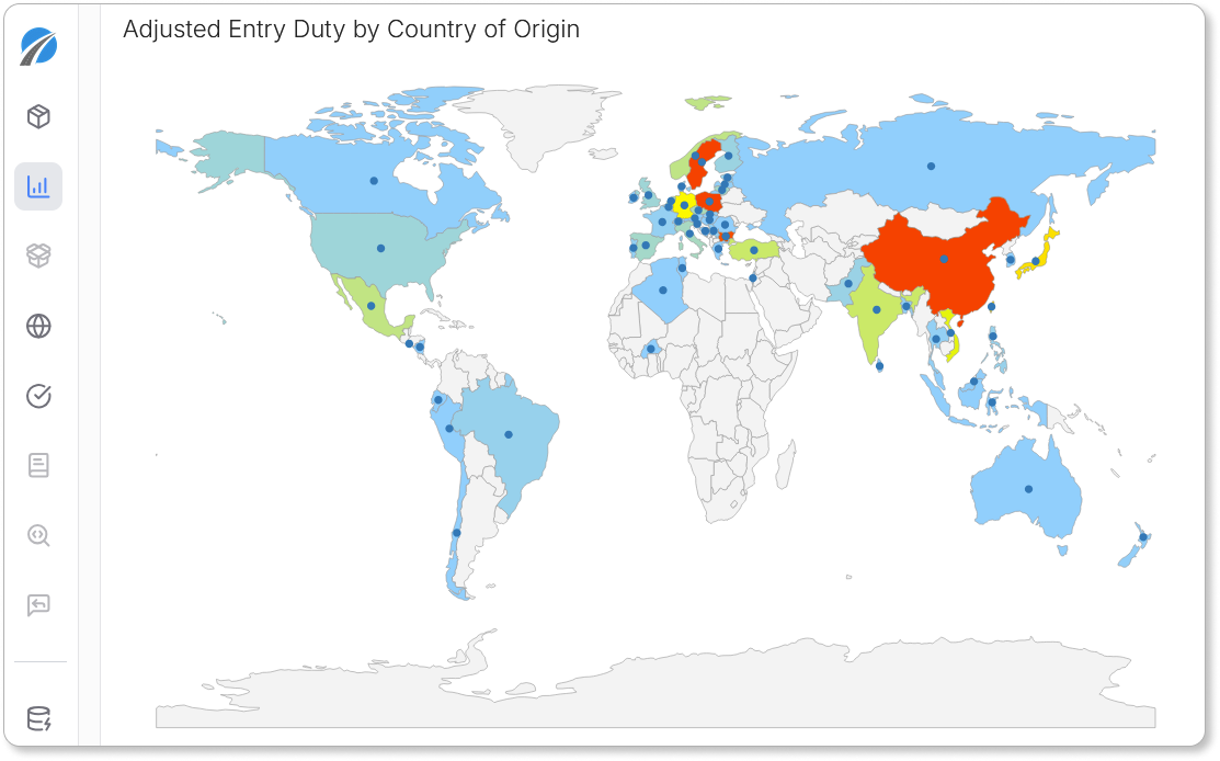Visualize supply chain partner locations and identify existing supplier relationships and determine alternate sourcing options.